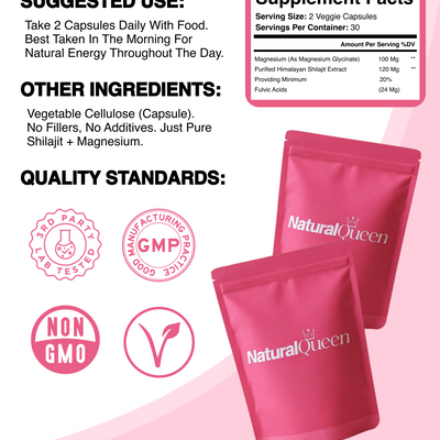 Natural Queen – Naturally Restores Hormones And Balances Energy Levels Through The Day.